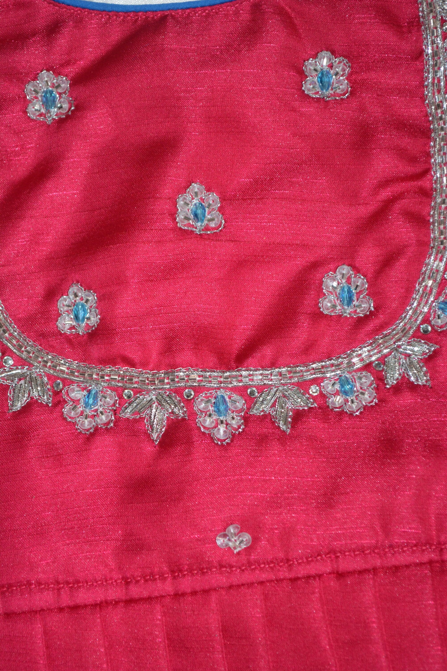 Pink And Blue Lehenga