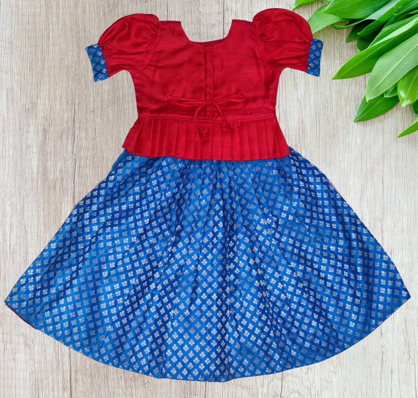 Pink And Blue Lehenga