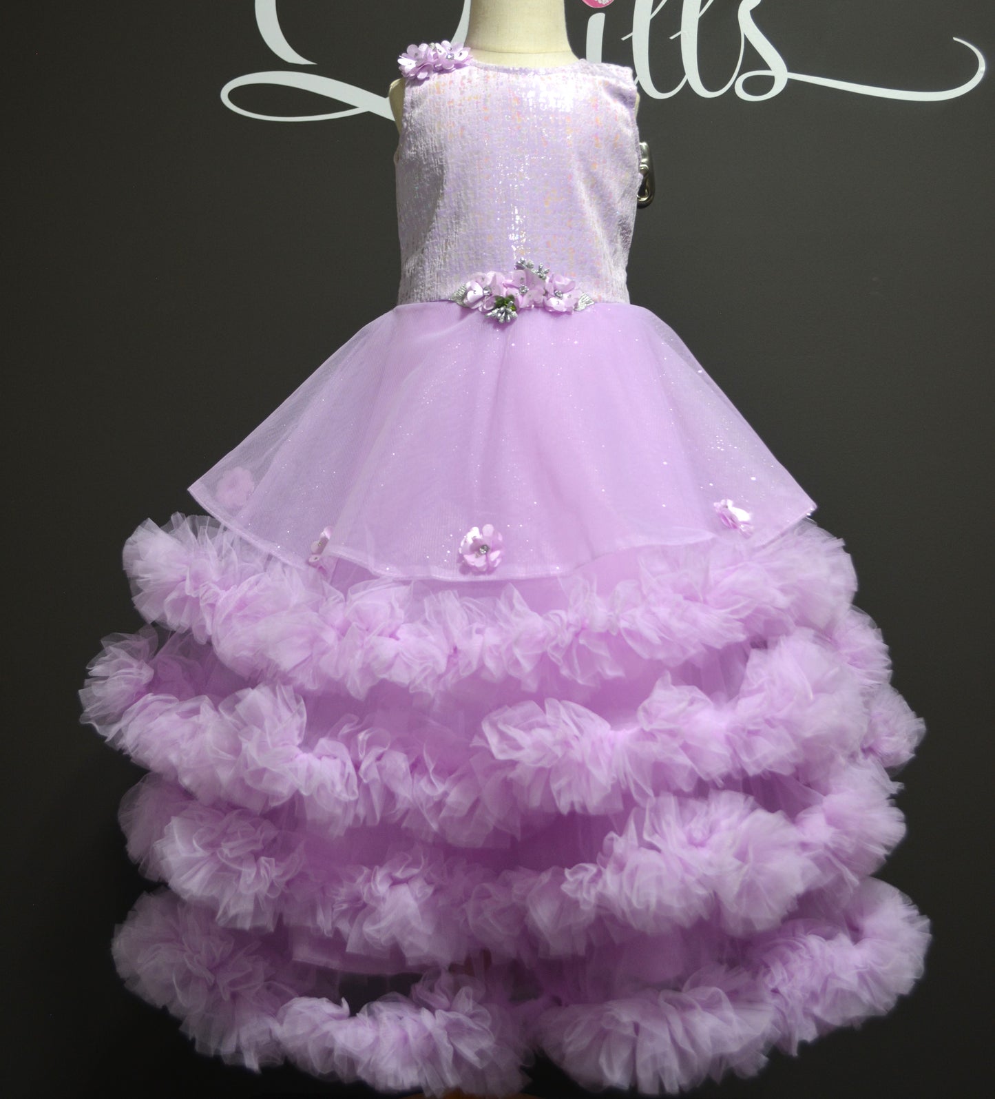 4 Layered Lilac Dress