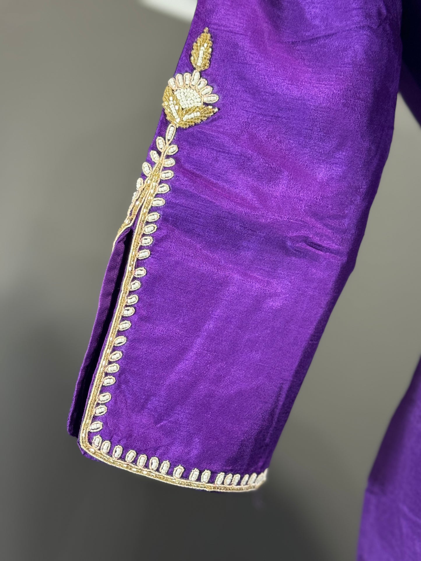 Dola Silk Purple Kurti Set