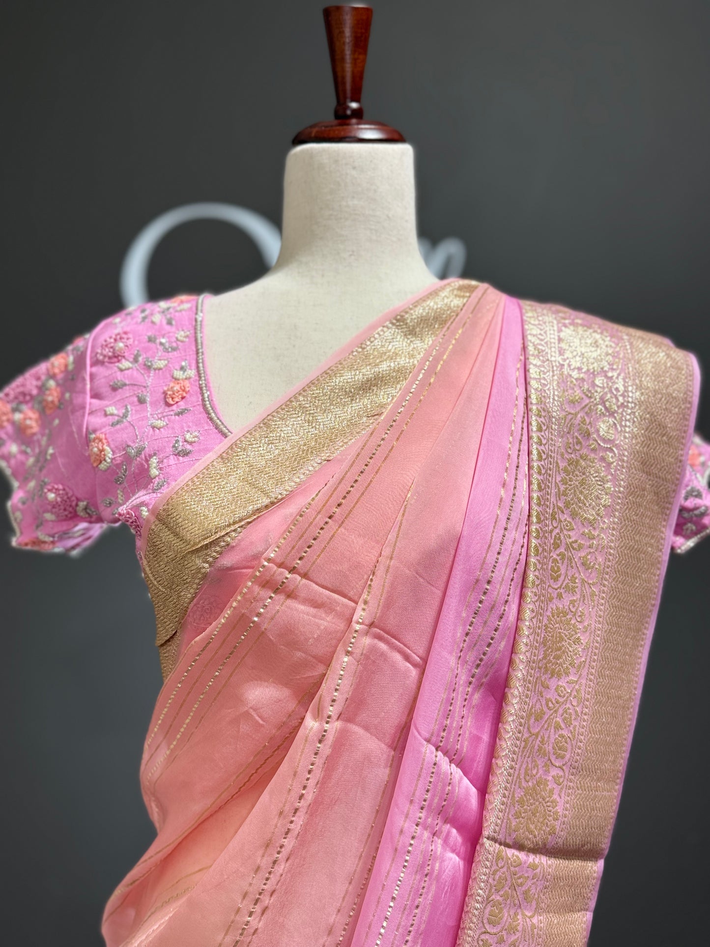 Soft Organza Two Tone Saree