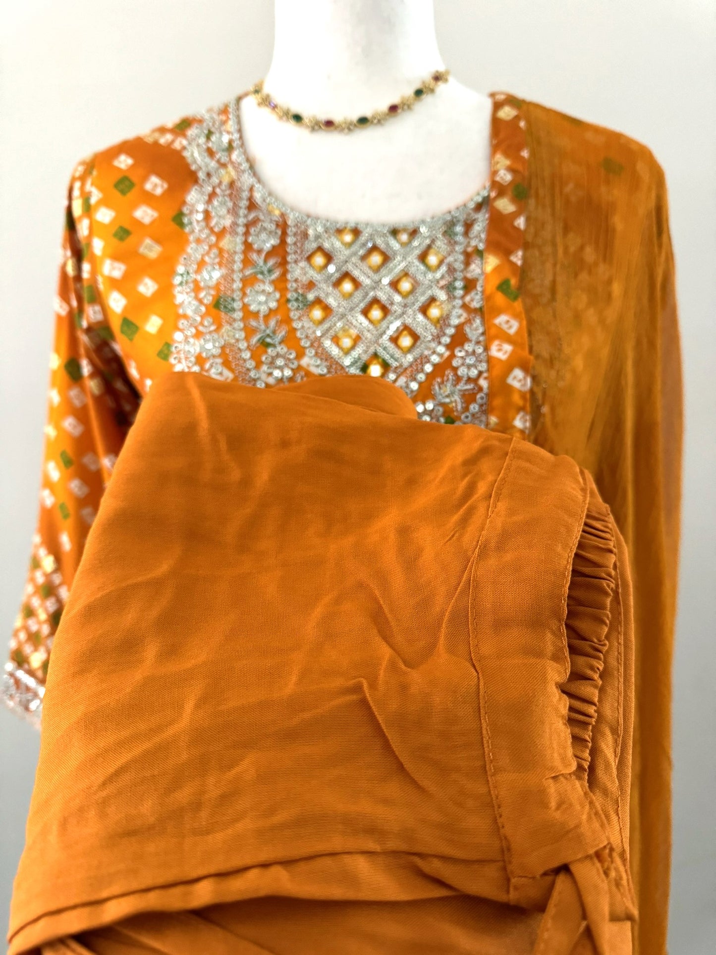 Bandhani Print Anarkali Dress