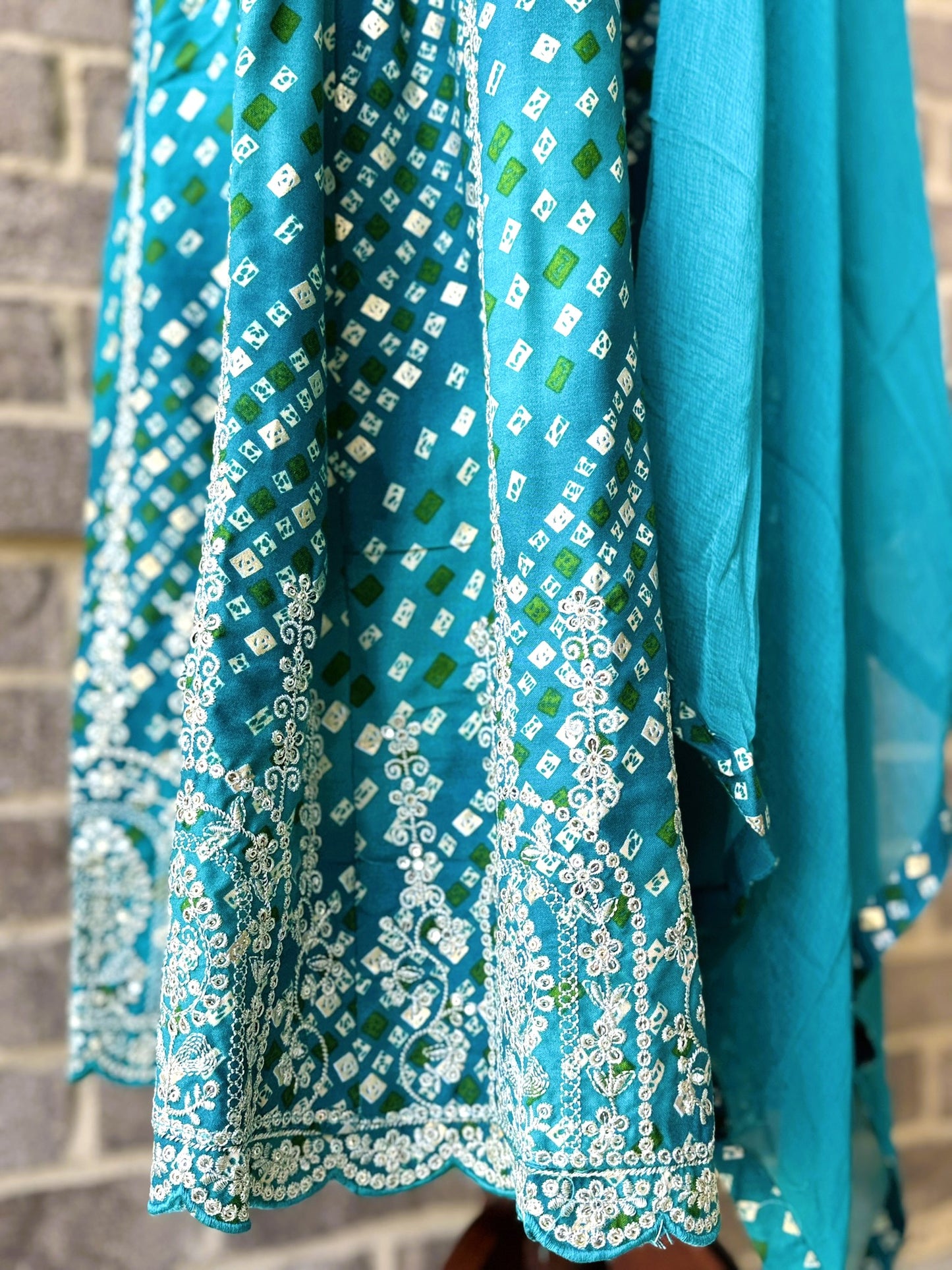 Bandhani Print Anarkali Dress