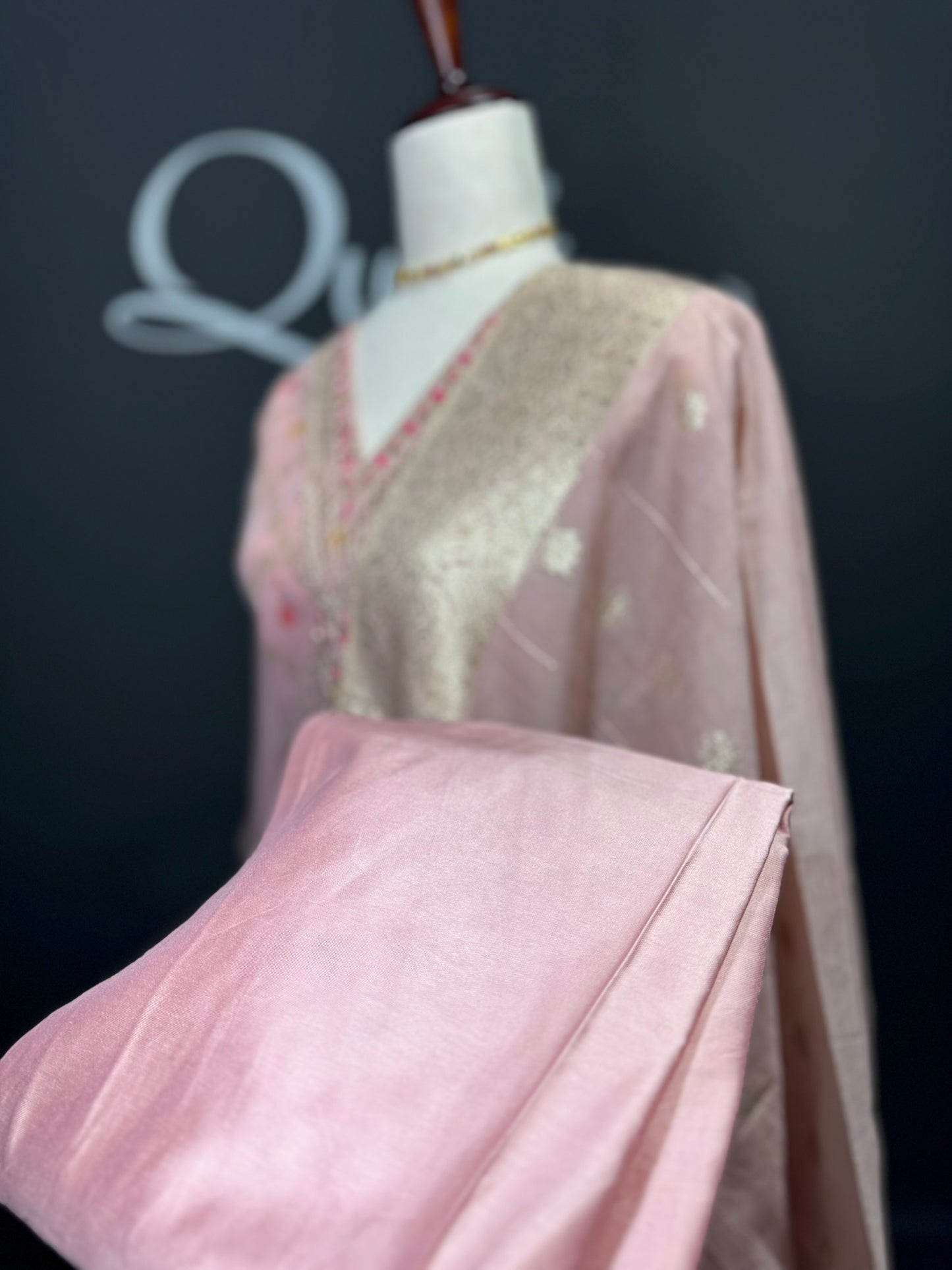 Pastel Pink Banaras Dress