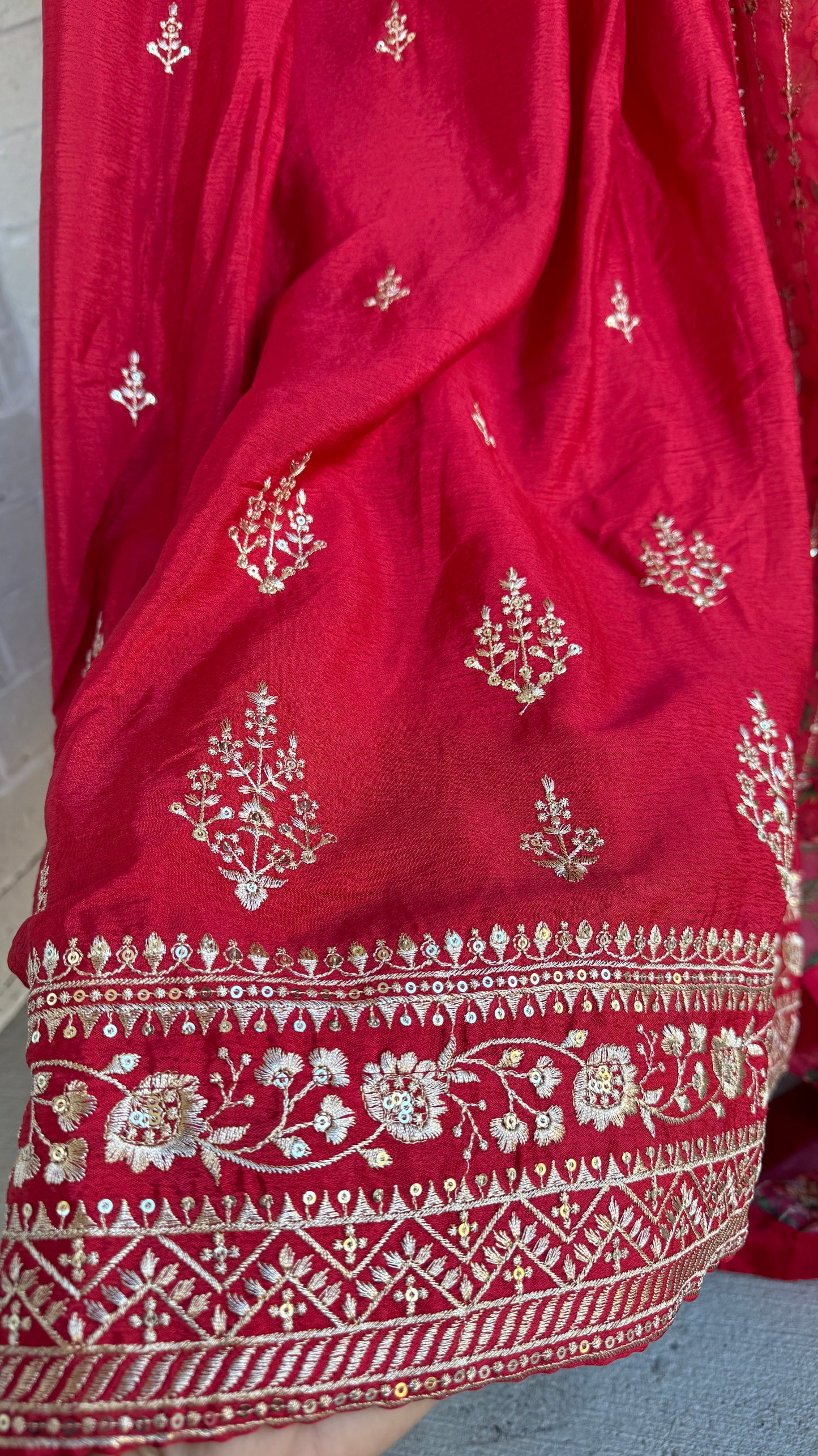 Chinnon Long Frock with floral dupatta