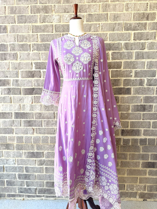 Lilac Anarkali Dress