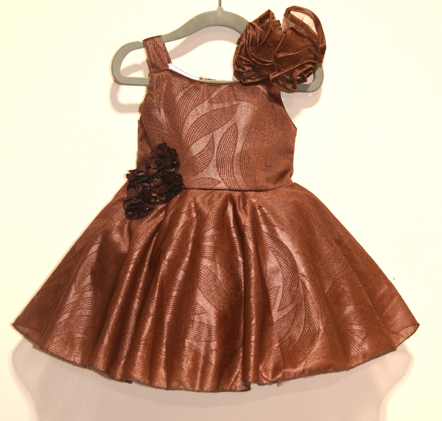 Chocolate color shimmer dress