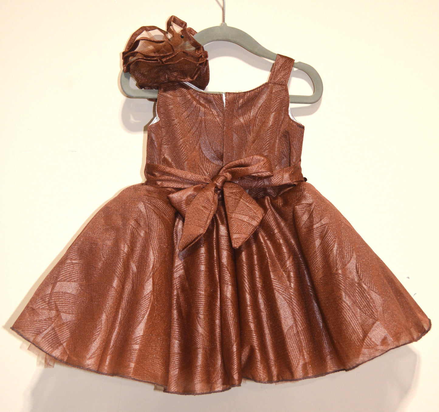 Chocolate color shimmer dress