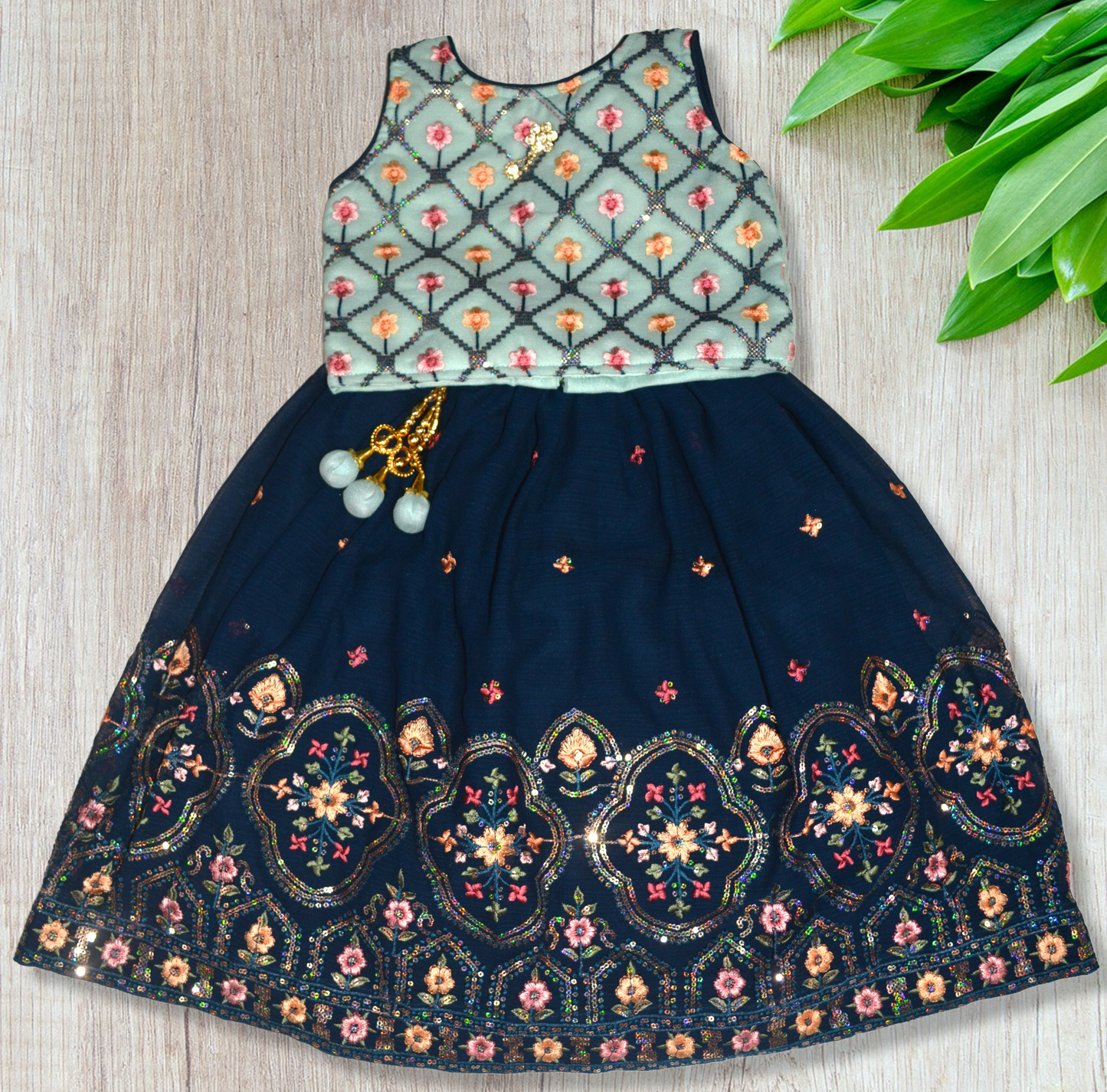 Navy blue lehenga