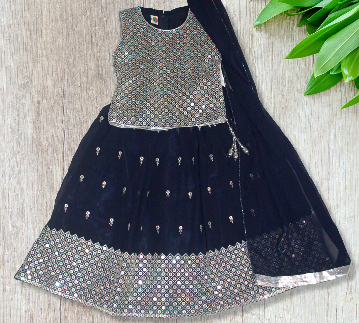 Mirror work lehenga