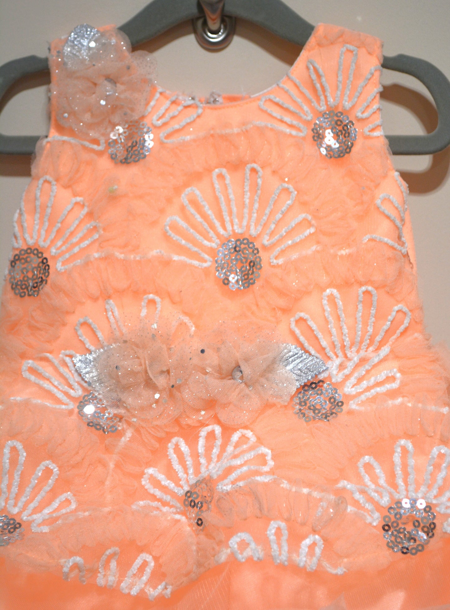 Orange Color Partywear Dress